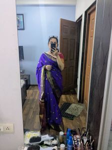 Elegant Blue &amp; Gold Saree