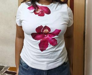Floral White Top
