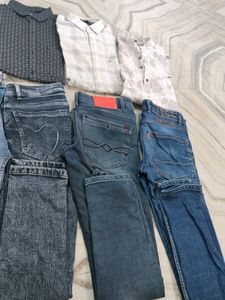 Classic Button-Up Shirts &amp; Denim Jeans 6 pic's Bun