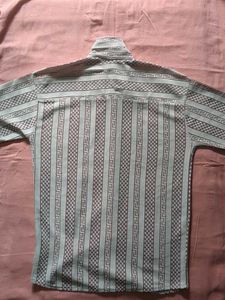 Retro Striped Button-Up Shirt