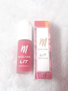 MyGlamm LIT Matte Nail Enamel-Adulting (Red)-