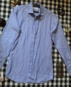 Classic Blue &amp; White Striped Men's Shirt