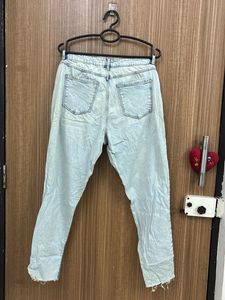 Ripped Skinny Mid Waist Jeans