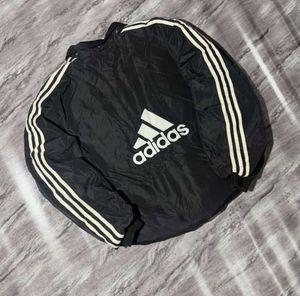 Adidas Black Jacket with White Stripes