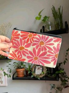 Retro Floral Cosmetic Pouch