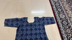 Blue Printed Kurta and Patiala Suit
