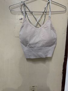 Comfortable Sports Bra with Strappy Back