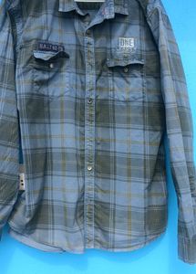 Men's Blue Plaid Long Sleeve Shirt