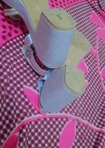 Sparkly Silver Heels