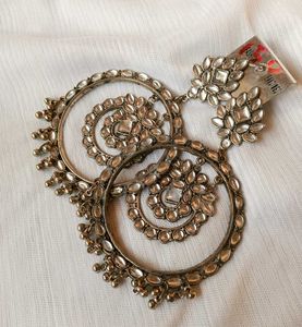 combo of 2 oxidised lightweight earrings.