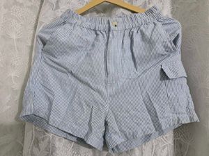 Zudio Striped Blue Casual Shorts