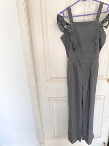 Chic Gingham Ruffle Jumpsuit