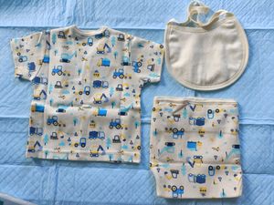 Cucumber 3-6 months baby jhabla Set
