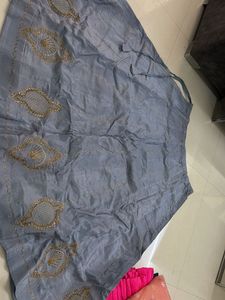 Elegant Grey Embellished Lehenga Skirt