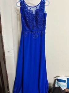 Stunning Royal Blue Embellished Gown