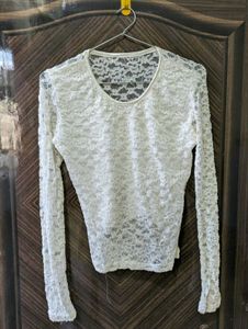 Sheer Lace Long Sleeve Top