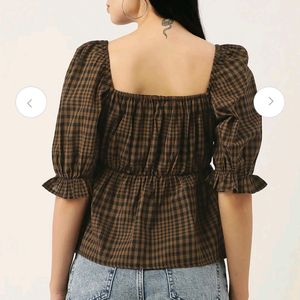 RUE COLLECTION PUFF SLEEVE SWEETHEART NECK TOP