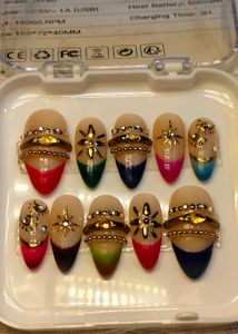 Exquisite Press-On Nails with Embellishments
