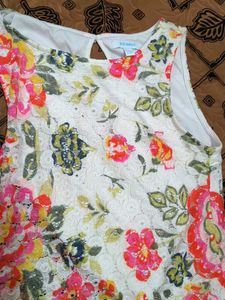 Floral Lace Sleeveless Dress