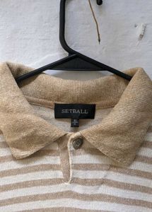 Striped Long Sleeve Polo Shirt