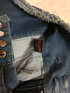Stylish Distressed High-Waisted Jeans