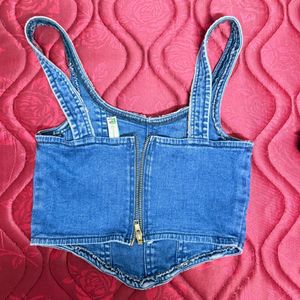 Denim Corset Top