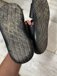 Black Pure  Leather Sandals its soft sole