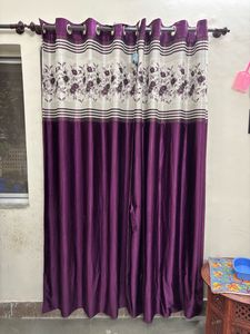 Purple Floral Curtains