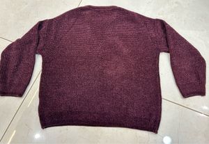 Burgundy Knit Sweater