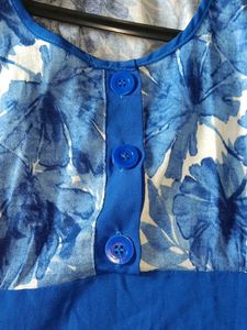 Blue Floral Summer Dress