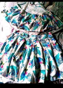 summer top skirt set