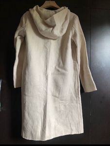 Off White hooded overcoat