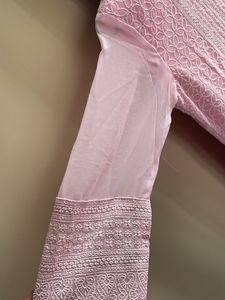 Pink Embroidered Kurta