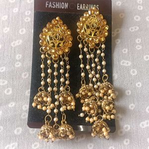 Luxor gold plated Jhumka Earrings