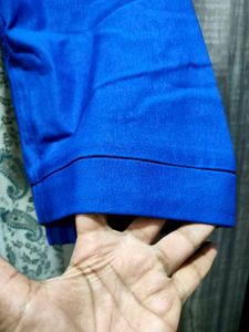 Royal Blue Lace Detailed Palazzo Pants