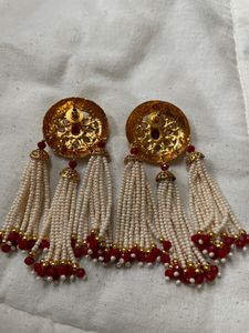 Red Beaded Earrings
