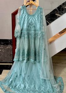 Stunning Teal Embellished Lehenga Choli