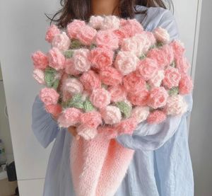 Handmade Crochet Bouquet Rose Shawl/Wrap