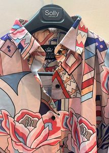 Abstract Print Button-Down Shirt
