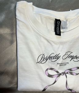 White "Perfectly Imperfect" Graphic T-Shirt