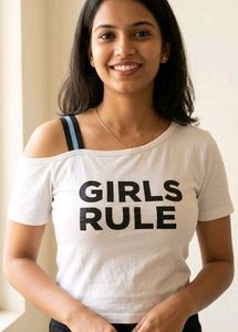White 'GIRLS RULE' T-Shirt