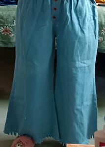Stylish Light Blue Denim Bell Bottom