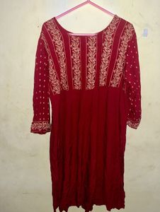 Trendy Meroon Kurta ♥️