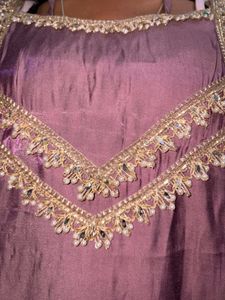 Elegant Purple Kurta set with dupatta