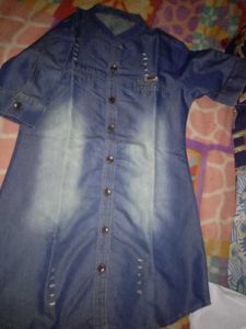 denim top and straight pant