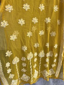 Yellow Embroidered Kurta