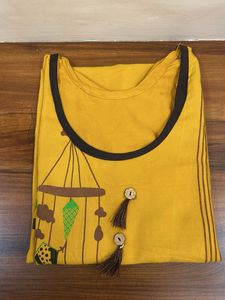 Cute Yellow Print Kurta