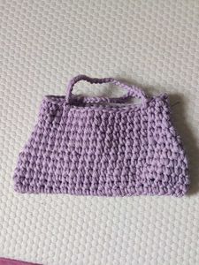 Handmade Lavender Crochet Pouch