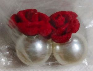 Rose & Pearl Stud Earrings