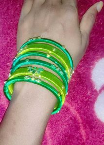 Vibrant Stackable Silk Thread Bangles